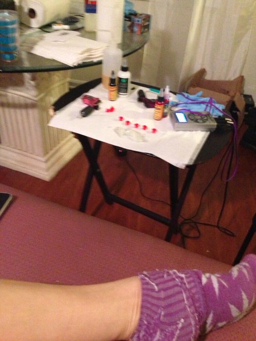 About to get really small new tattoo! #reallysmall http://t.co/mLk9GBrGOS<a href="/tag/reallysmall"class="tags">#reallysmall</a>