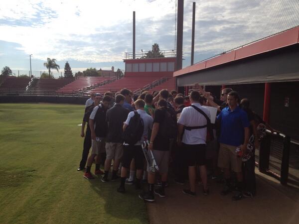 Dorsbaseball's tweet photo. The end of a great day #redbandwithus #aoep #csunathletics #gomatadors http://t.co/MsBR1fDQsk