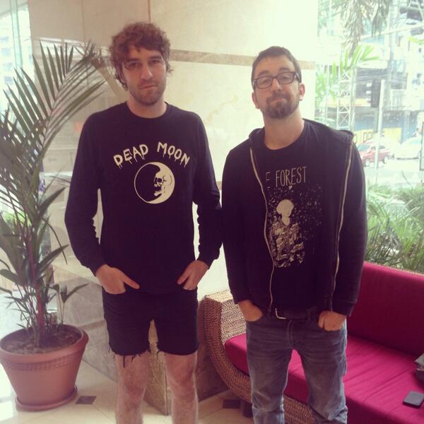 Japandroids have landed! See you all at Hard Rock Cafe tonight at 8!