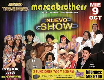 showticketmx's tweet photo. MASCABROTHERS 25 AÑOS NUEVO SHOW 9 DE OCTUBRE AUDITORIO TRES GUERRAS CUIDAD DE CELAYA GTO http://t.co/lbPX6AvHDw http://t.co/Mo2Iv6rlkG