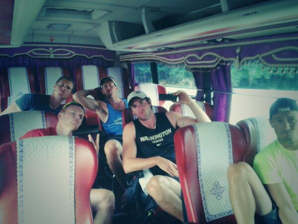 M4- aka, "The Bad Boyz of Canadian rowing" at the back of the bus <a href="/conlinmccabe/">Conlin McCabe</a> <a href="/will13dean/">Will Dean</a> <a href="/willcrothers/">Will Crothers</a> #jambox