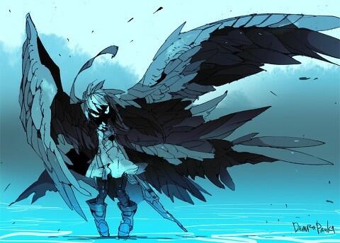 絵を描いてます。今日の絵。しばらくぶりの翼です。