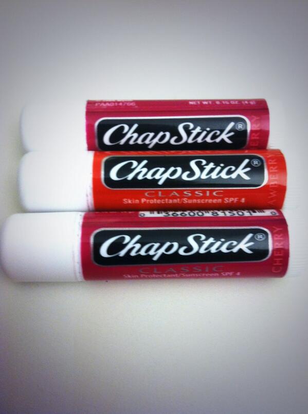 Went from zero to three chapsticks. Good day.