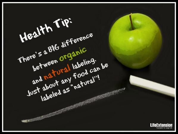 LifeExtension's tweet photo. Organic versus natural? There's a BIG difference! #nutrition #organic http://t.co/hA5EpjCLn0