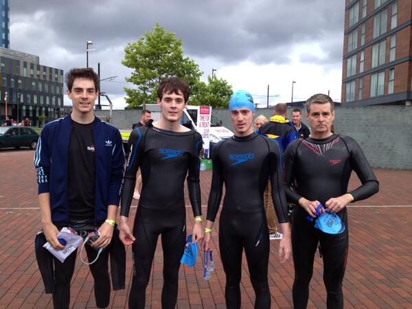 RomileyBoard's tweet image. John, Chris, Joe &amp;amp; Jack before setting off on their triathlon.