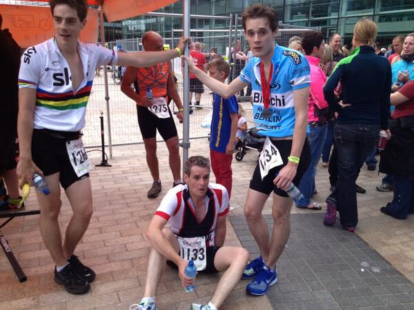 RomileyBoard's tweet image. John, our General Manager, after he had just completed the Salford Triathlon!