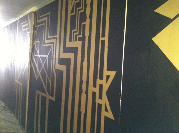 GetlitDavid's tweet photo. Art Deco/Great Gatsby.  8ft tall by 24ft back drop for the band in the Diana tent at the Biltmore Estate. http://t.co/XFLdvOJxf7