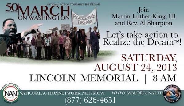 Nicole Kirby (@nkirby) on Twitter photo Join us <a href="/MarchonDC50/">March on Washington</a> to celebrate 50 years of progress & organize to address unfinished business #action4thedream Join us <a href="/MarchonDC50/">March on Washington</a> to celebrate 50 years of progress & organize to address unfinished business #action4thedream