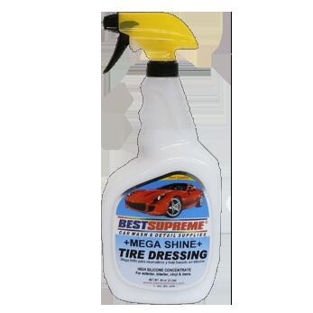 Mega Shine gives a fast result of a mirror-like finish that will last for days with a pleasant cherry scent.