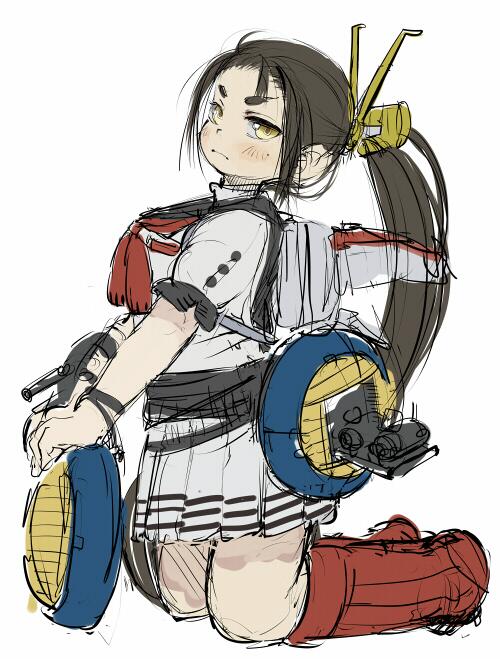 「そしてうちも流行にのって艦むすちゃん描いたですの。ペガサス級ペガサス級強襲揚陸艦」|🍑エビ桃🍑ﾃｨｱ え08aのイラスト