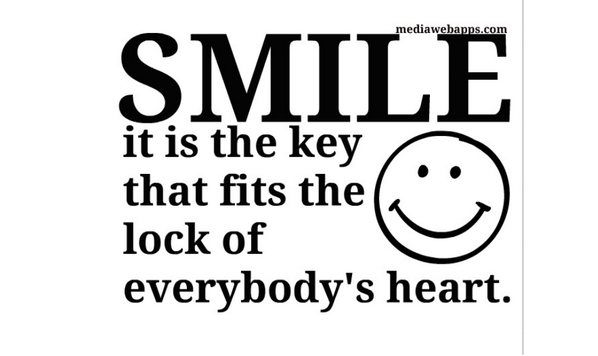 elaineborlace's tweet image. Smile 
It is the key that fits the lock of everybody’s heart.
  #uplifting #happywithin 
See visual