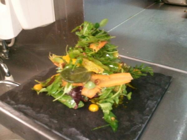 pickled carrot, orange segment, roasted pecans, orange,segment,carrot star anise puree, orange corianderseeddressing