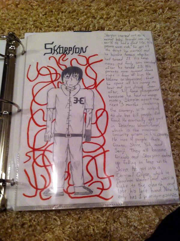 RedAssassin007's tweet image. Drawing 1- Skorpion (Made Up Character)