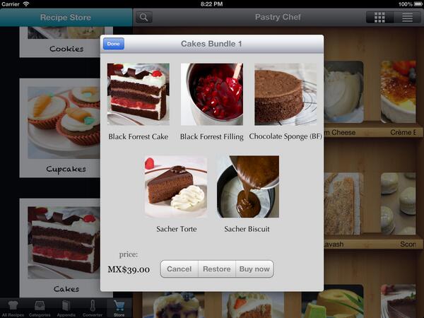 New update for Pastry Chef Elite available: New Cakes Bundle &amp; scroll bug fix.

itunes.apple.com/app/pastry-che…