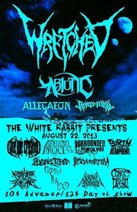 OneWeCreated's tweet photo. San Antonio be sure to catch us on Thursday with @AbioticFL  and @WretchedNC ! At the rabbit! http://t.co/EiLDxCsg2x