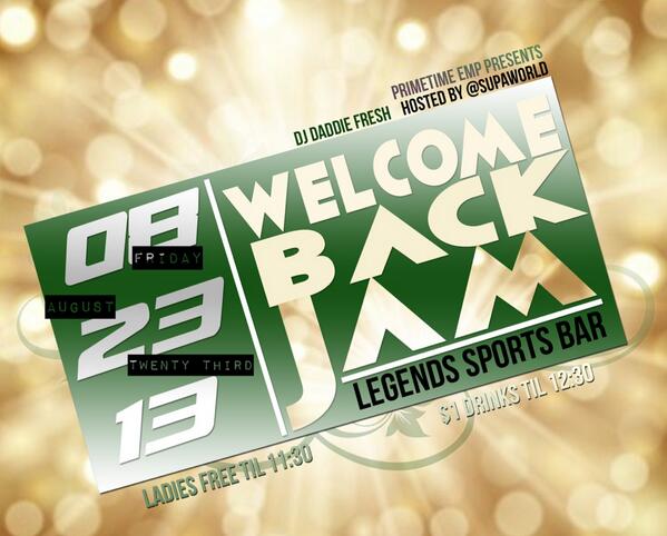 #welcomebackjam FRIDAY!!!

<a href="/SUPAWORLD/">Its SUPA</a> and @DJ_DaddieFRESH  gon have the club TOO turnt

#primetime