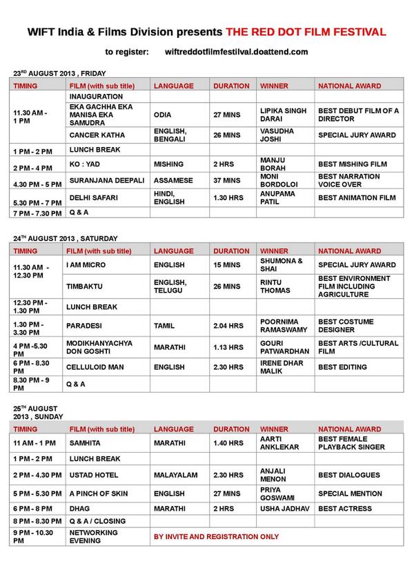 BombilTimes's tweet image. Book tix here: wiftreddotfilmfestival.doattend.com Schedule in pic. At Films Div, Pedder Rd #BombilFriday to #BombilSunday (2/2)