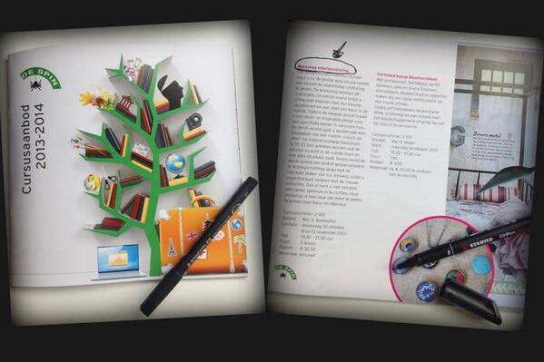 Vandaag in de bus: het programma van CCC de Spin. Ik  geef de workshop Interieurstyling. zie: bit.ly/14XxVz6