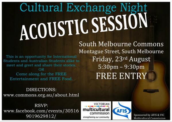 AFISorg's tweet image. AFIS is organising the Cultural Exchange Night on Friday 23 Aug! Kindly RSVP to facebook.com/events/3051690…
