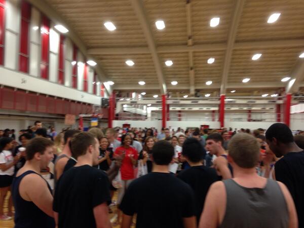 PharmDinh's tweet image. It didn&apos;t take long for a crowd to form at Campus Crawl for @ncsugrains #WWW2013 #NCSU