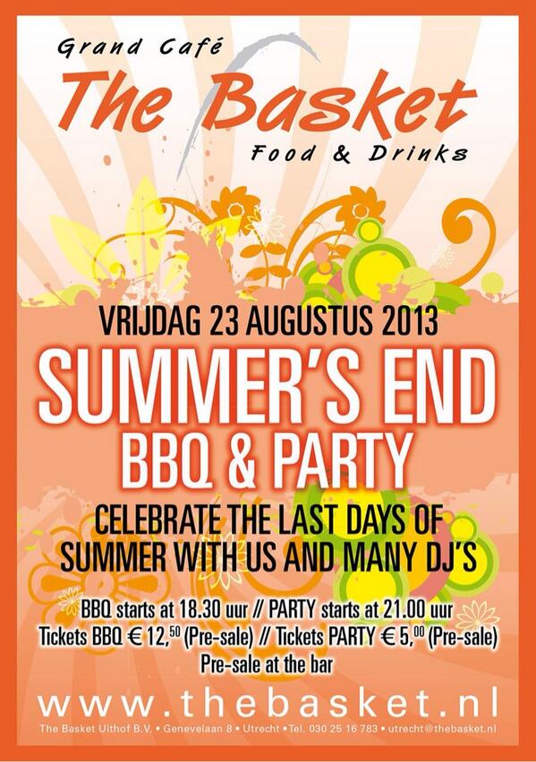 Vrijdag party <a href="/BasketUtrecht/">The Basket Utrecht</a> met <a href="/djquintin/">Q82 | Quintin</a> <a href="/DigitalSkillsNL/">Digital Skills</a> <a href="/djrichieromano/">Richie Romano</a> <a href="/djFerryG/">Ferry de Groot</a> <a href="/MCLou_E/">Evia Mclouth</a> and many more!