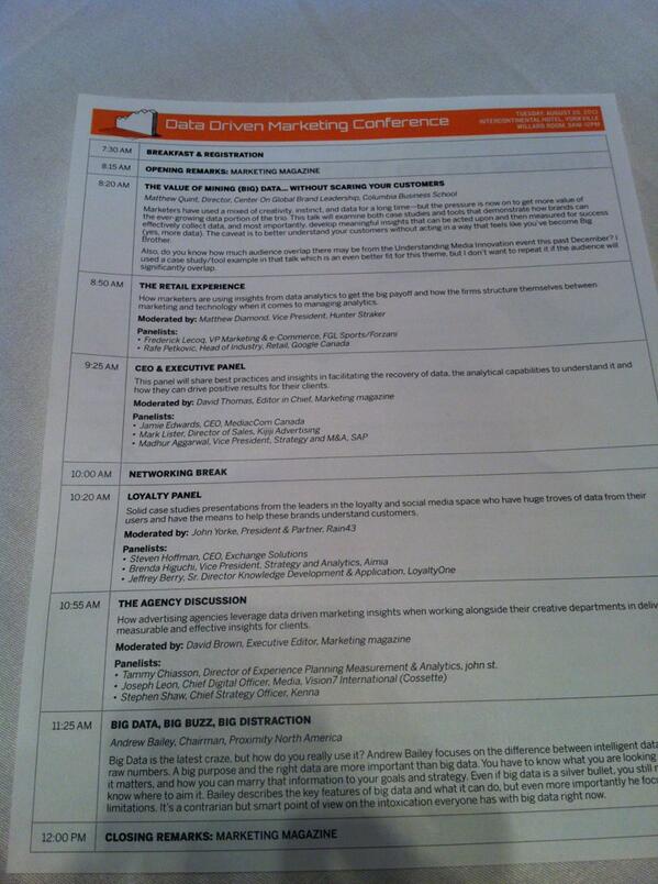emc_canada's tweet image. Great lineup for today...  #bigdata13