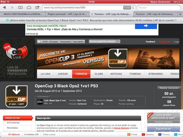 BysKyLeX's tweet photo. Ya estoy inscrito en la oc3 de la @LVPes http://t.co/RaaokDb7CI