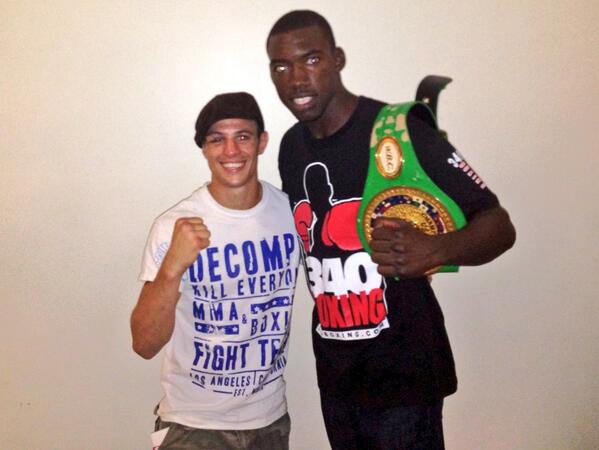 Juliusthechef1's tweet photo. My buddy @roccosantomauro and I after our wins! #boxing #BOXINGINPARADISE #virginislands #vegas @SampsonBoxing http://t.co/rdPEOIllvc
