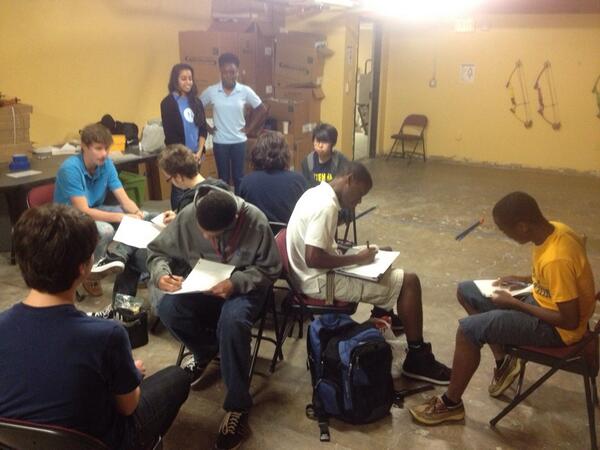 NobleImpact's tweet image. Working lunch. Interns in charge. #theCOURSE