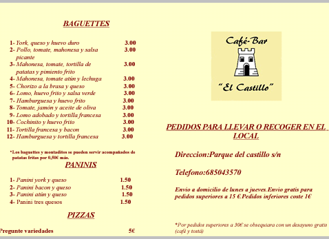 CastilloCartaya's tweet photo. Aqui va el numero y las cartas para pedidos a domicilio RT porfavor 685043570 http://t.co/dEyJGfvt4Q