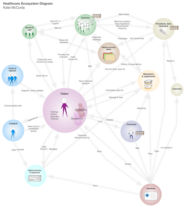 HealthcareWen's tweet photo. Another diagram: Healthcare Ecosystem http://t.co/DoDONVRqej @KatieMcCurdy #DataViz cc @chimoose โ@patrickdherron http://t.co/EJPpZgHoNh