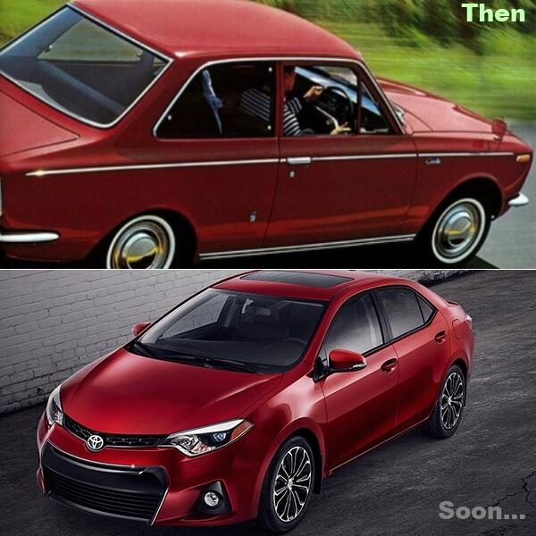 ToyotaCanada's tweet photo. An icon over the years, the All-New 2014 #‎Corolla is almost here! Toyota fans, what do u think about the new design? http://t.co/klsOM3sATI