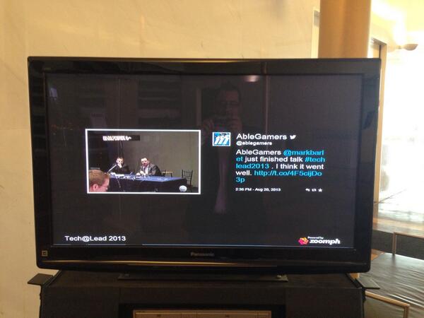 AbleGamers's tweet image. Here is a pic of our pic. #techlead2013