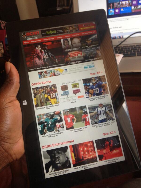 ocnnreport's tweet photo. http://t.co/VTfisjKPYi looks dope on these Win tablets. RT if u want a tablet. We might pick a few followers to win http://t.co/x9NBxDgTEQ