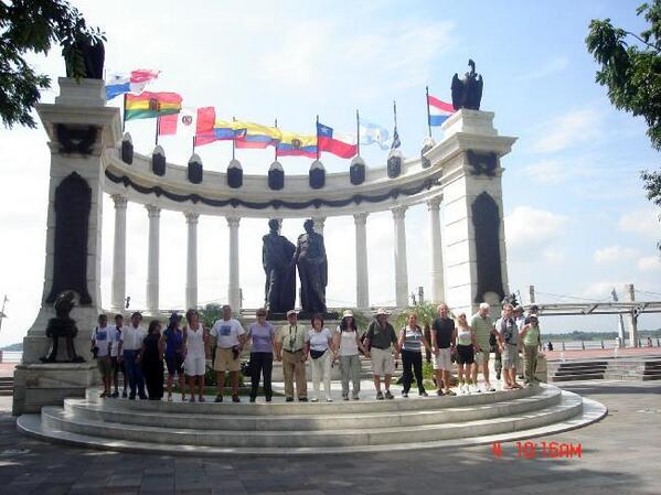 OTRAMSTOURISM's tweet image. Hemiciclo de la Rotonda, o Monumento a la Entrevista de #Guayaquil o como Monumento a Bolívar y San Martín. #Ecuador