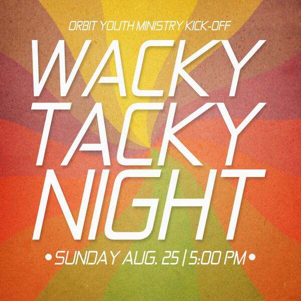 ChristUMCFrankl's tweet photo. ATTN YOUTH! We've got the BEST youth group in town! Get ready for WACKY TACKY NIGHT on Sunday,Aug. 25 at 5pm. *RT http://t.co/IrOTcF7mMN