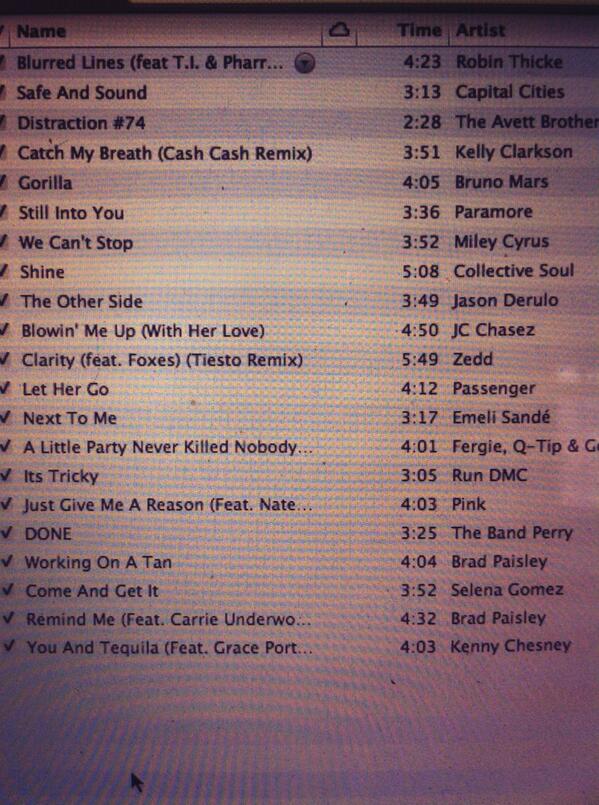CorkyCronin's tweet image. New school year means new workout playlist! What am I missing? #randomcollection #Back2School13