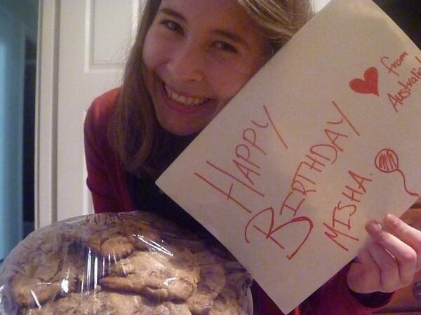 Cool_Story_Bec's tweet image. @mishacollins Hot out of the oven cookies taken to a lovely family. Happy Birthday Misha! #RA4M #randomactapocalypse