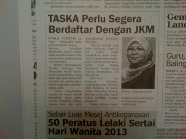 mohdsupir's tweet photo. perlu d buat RT #MelakaHariIni 21/8/13, Kuala Lumpur - TASKA Perlu Segera Bdaftar Dgn JKM. #relamt #InfoRakyat http://t.co/xuV3ZyXaZ8