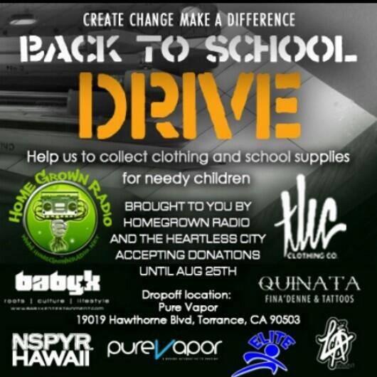 OpiumDreamMusic's tweet photo. School Supply Drive ! http://t.co/p9ydqid55c
