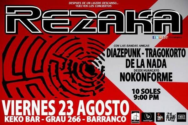 TIMONrock's tweet photo. @REZAKAPERU en Concierto!.. SORTEO de ENTRADAS aqui: http://t.co/GD2BBduvU3 
Participaaaaa!!!! http://t.co/Ya05WuxYpb