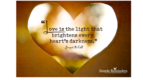 elaineborlace's tweet image. "Love is the light that brightens every heart’s darkness".

- Bryant McGill 

#inspiration #happywithin