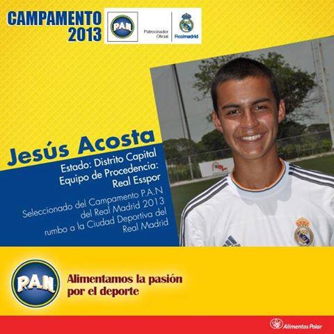 PANVzla's tweet photo. Jesús Acosta estará jugando pronto en la Ciudad Deportiva del Real Madrid http://t.co/BBovMQuXur