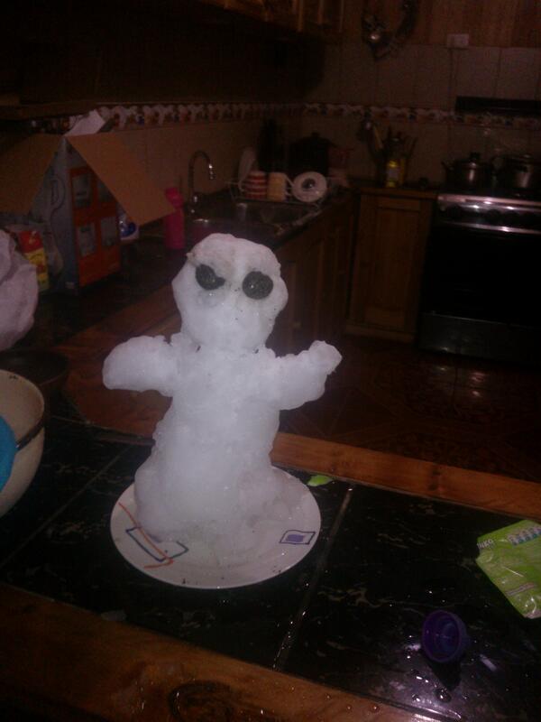 Castrochile's tweet photo. @castrochile#un mono extraterreste de nieve no identificado en castro http://t.co/whXliZTvWH