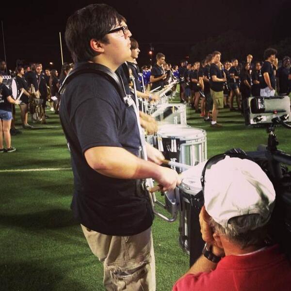 kwtx's tweet photo. Look at this awesome Wildcat Drumline #spiritweek13 http://t.co/FwmlVSgN9t