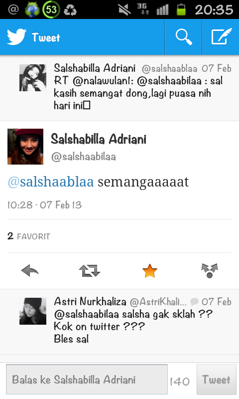 salshaablaa's tweet photo. Ini niat nya jail, jadi beneran dibls :D http://t.co/exa1OdfXTy