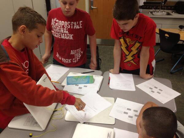KnebelClass's tweet photo. Block 1 students explaining their individual designs to their groups. #RISRocks http://t.co/6VGLYnGHeS