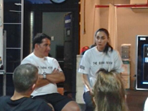 Natalia translating for #PyrrosDimas. ..  
Fact: Today in 2004 was the last time he competed in the Olympics. #anvrs