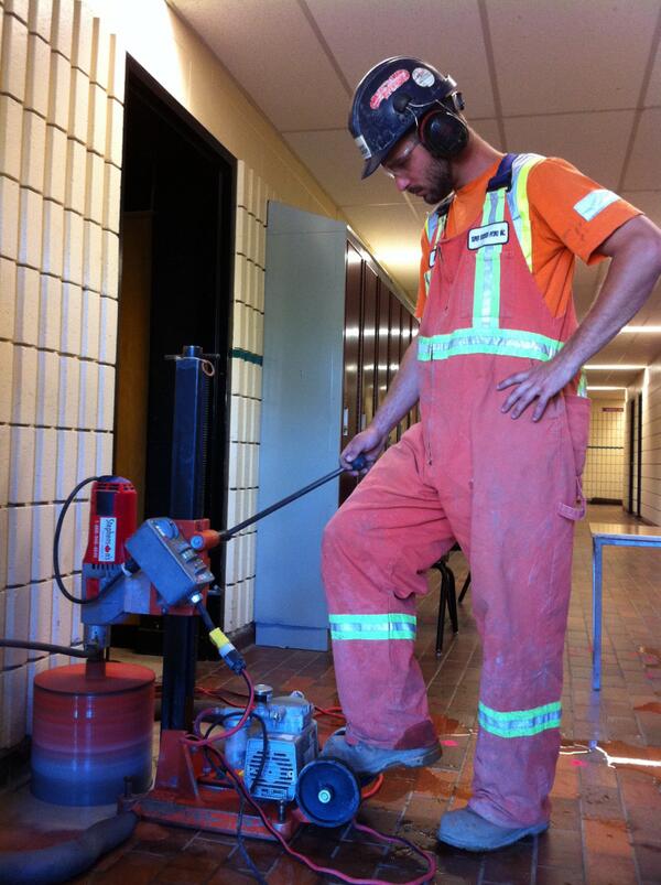 Got_Locates's tweet photo. The only reason we can do this, is because...school's out for the summer! #coring #supersucker http://t.co/uNLzE17UKg