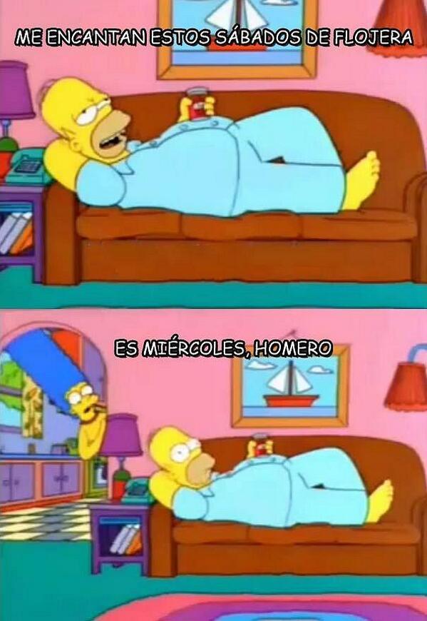 HomeroLodijo's tweet photo. Me encantan éstos sábados de flojera -Es Miércoles Homero http://t.co/jZcPenJmWM